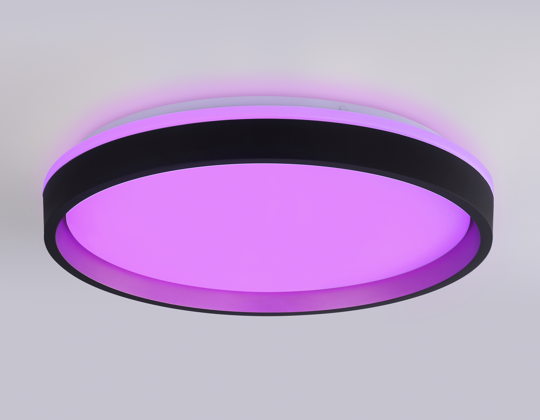 Светодиодный светильник RGB с пультом управления FZ610 BK/GD черный/золото IP20 66W 3000K-6500K+RGB D490*85 (ПДУ ИК)