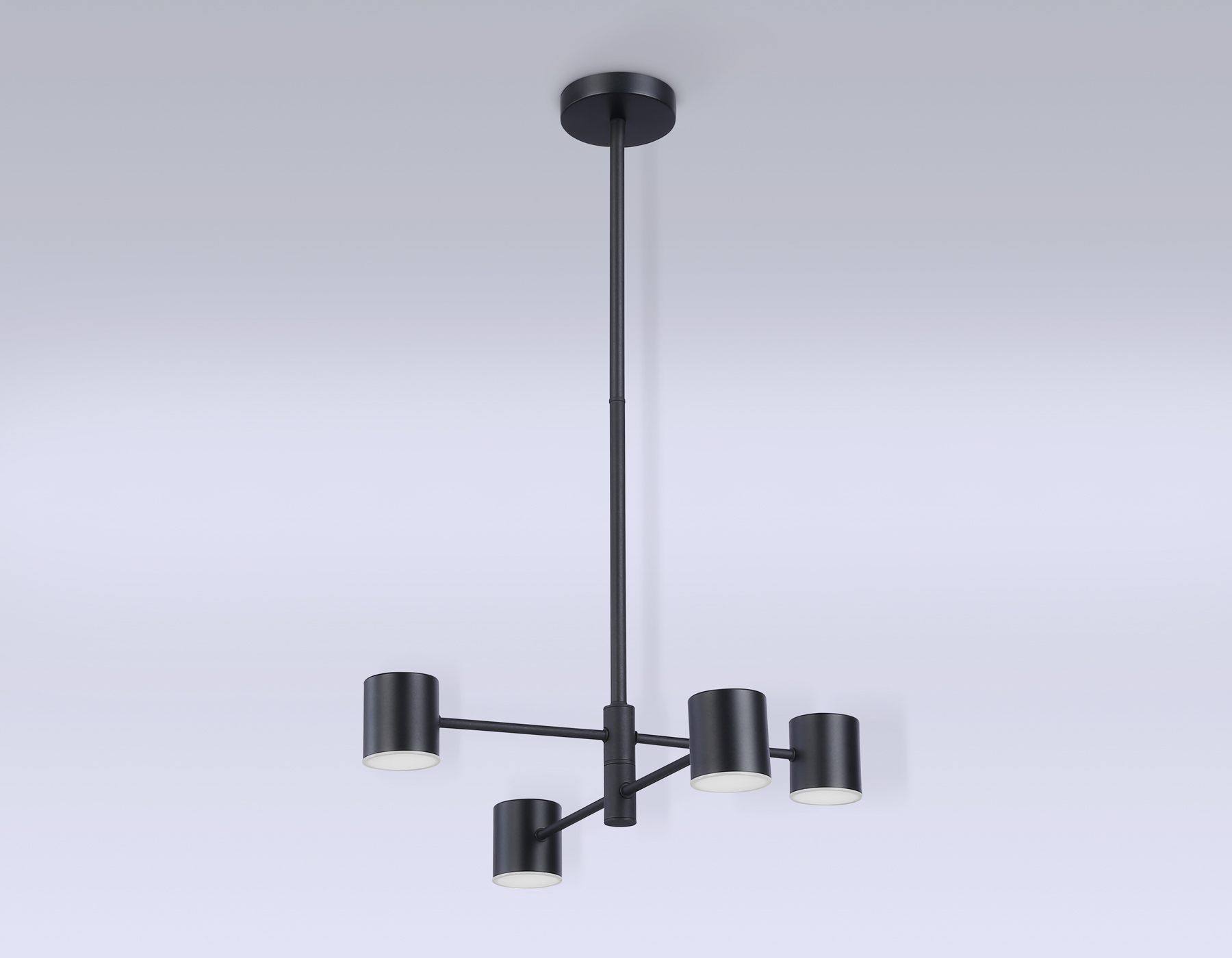 Подвесной светодиодный светильник FL51707/4 BK черный 3000K/4200K/6400K 20W D500*780 (Без ПДУ)