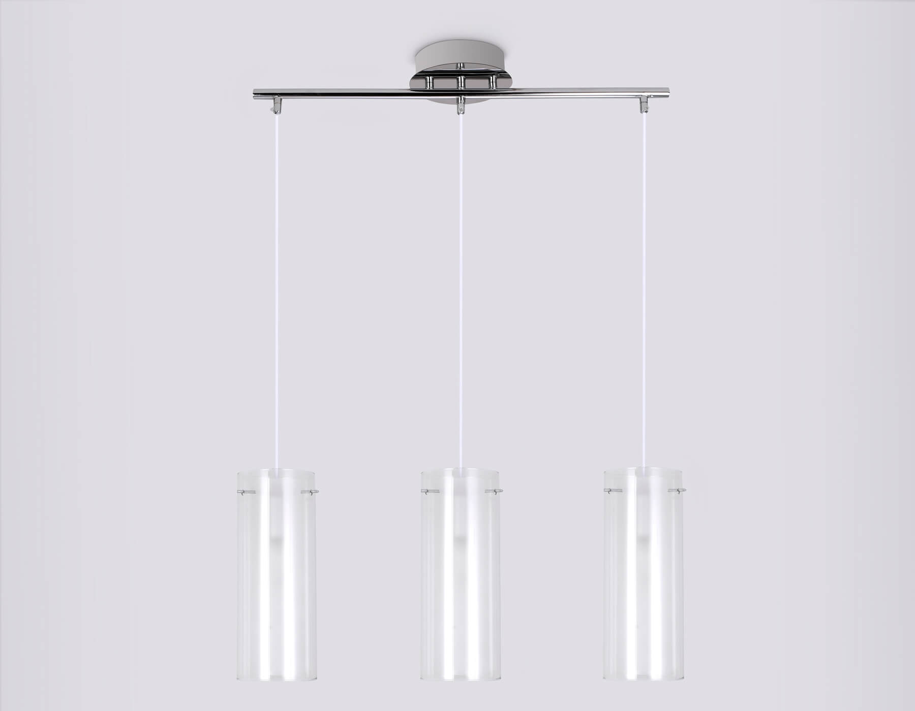 Подвесной светильник TR3675/3 CH/CL/FR хром/прозрачный/белый матовый E14/3 max 40W 640*110*900