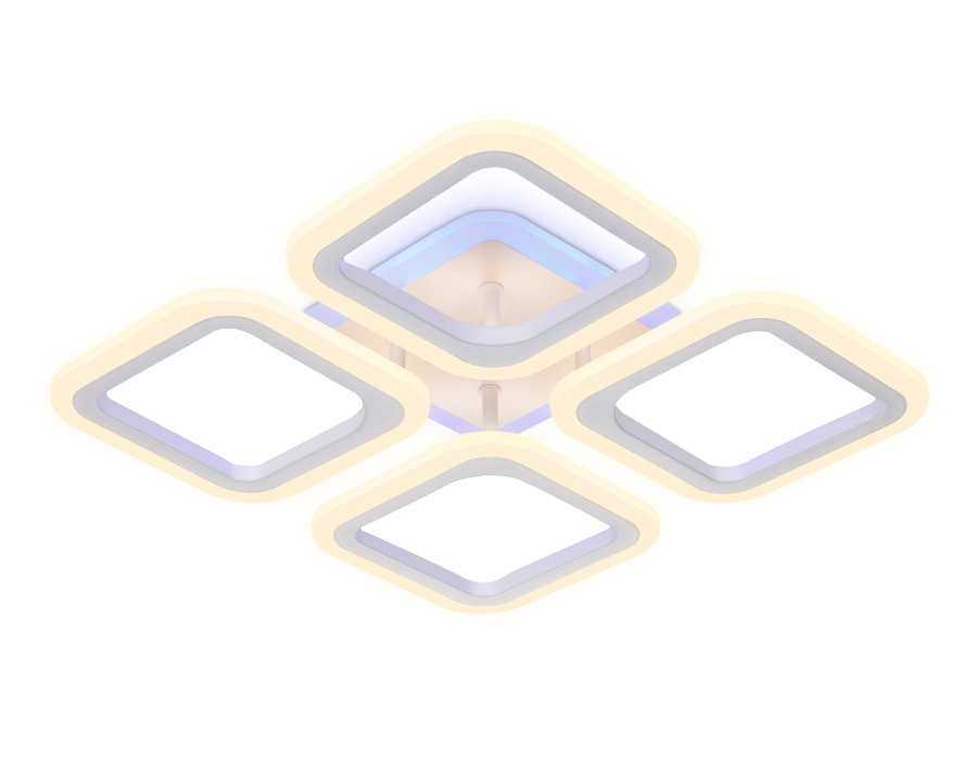 Потолочный светодиодный светильник с пультом FA441/4 WH белый 72W 520*520*80 (ПДУ РАДИО 2.4G)