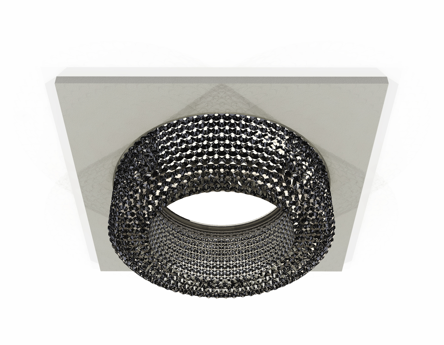 Комплект встраиваемого светильника с композитным хрусталем XC7633021 SGR/BK серый песок/тонированный MR16 GU5.3 (C7633, N7192)