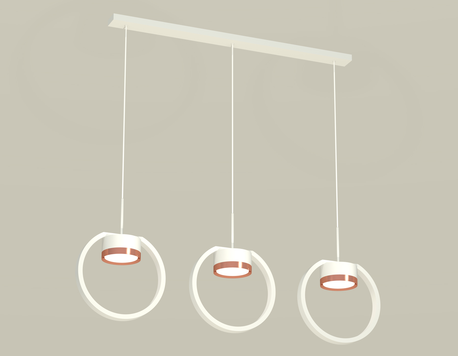 Комплект подвесного светильника XB9106104/3 SWH/PPG белый песок/золото розовое полированное GX53 (C9106, N8126)