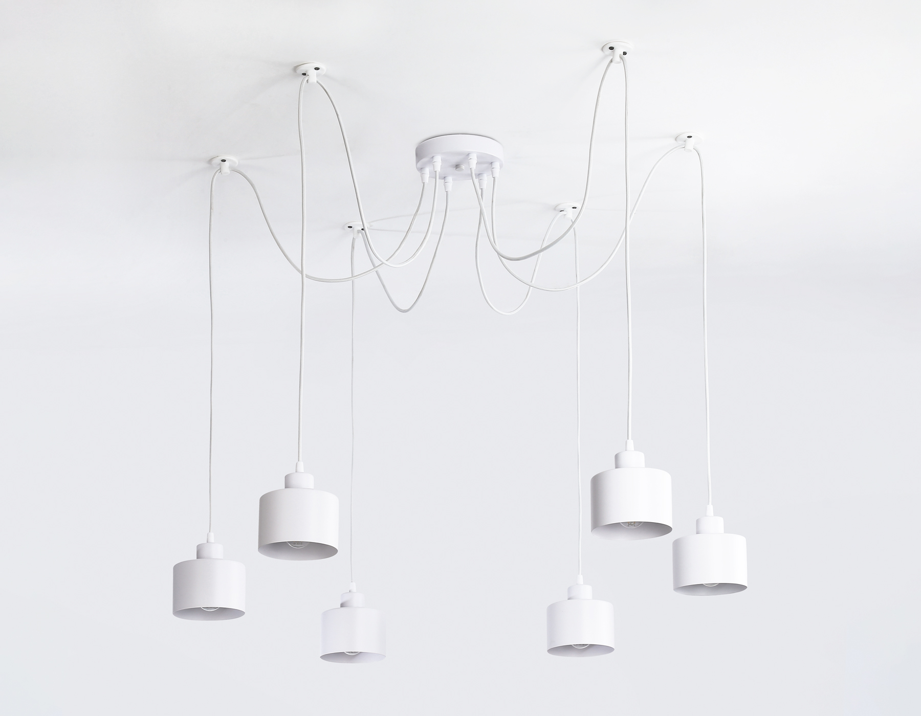 Подвесной светильник в стиле лофт TR8131/6 WH белый E27*6 max 40W D700*800