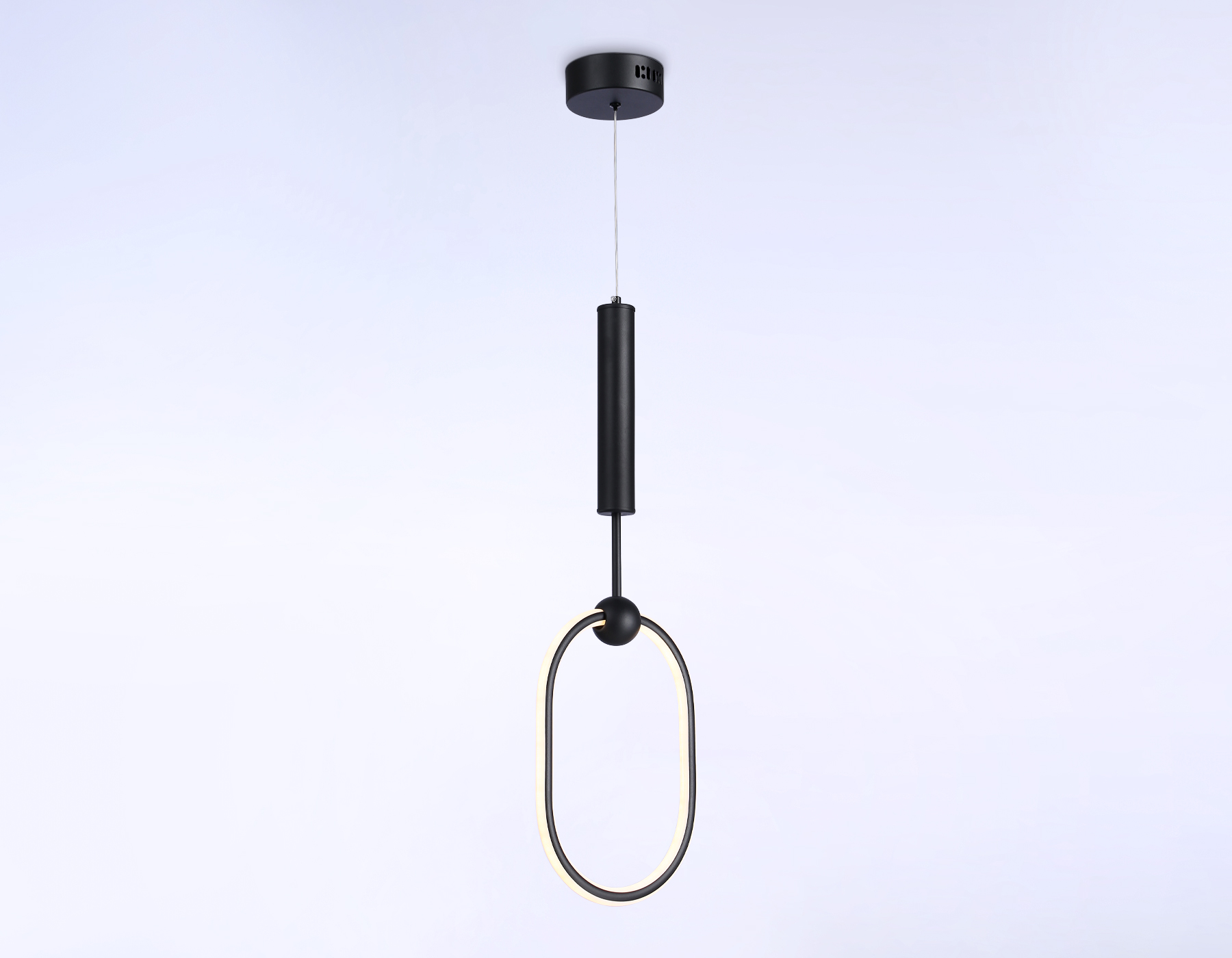 Подвесной светодиодный светильник с пультом FL10577 BK черный 3000K/4200K/6400K 56W 230*16*1000 (ПДУ ИК)