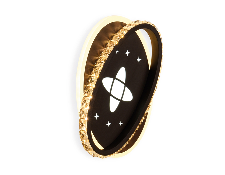 Настенный светодиодный светильник с хрусталем FA233 CF/S кофе/песок LED 4200K/6400K 30W 210*260*50