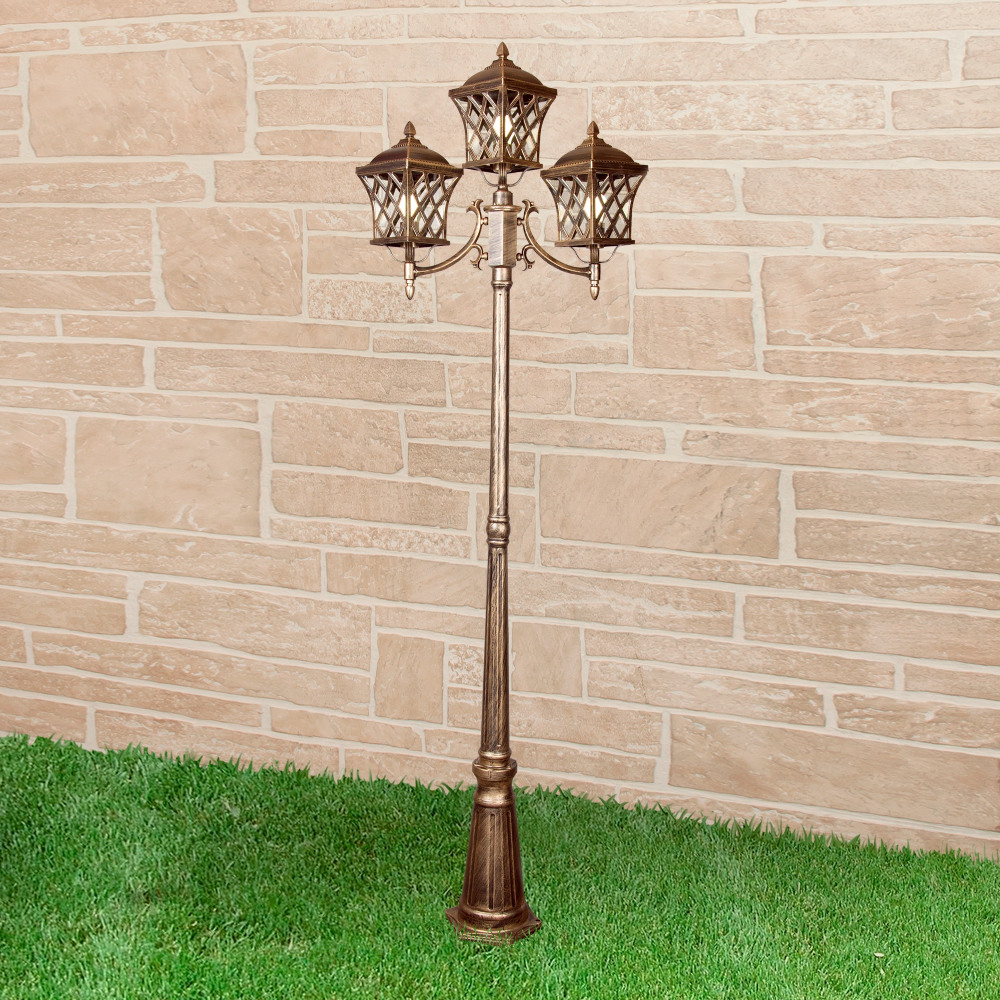 Наземный фонарь уличный F3 черное золото Elektrostandard Cassiopeya (electrostandart_a025298)