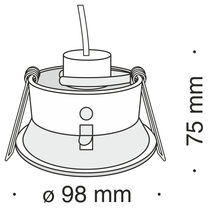 Встраиваемый светильник Yin GU10 1x50Вт Maytoni Technical DL030-2-01B (dl030-2-01b)