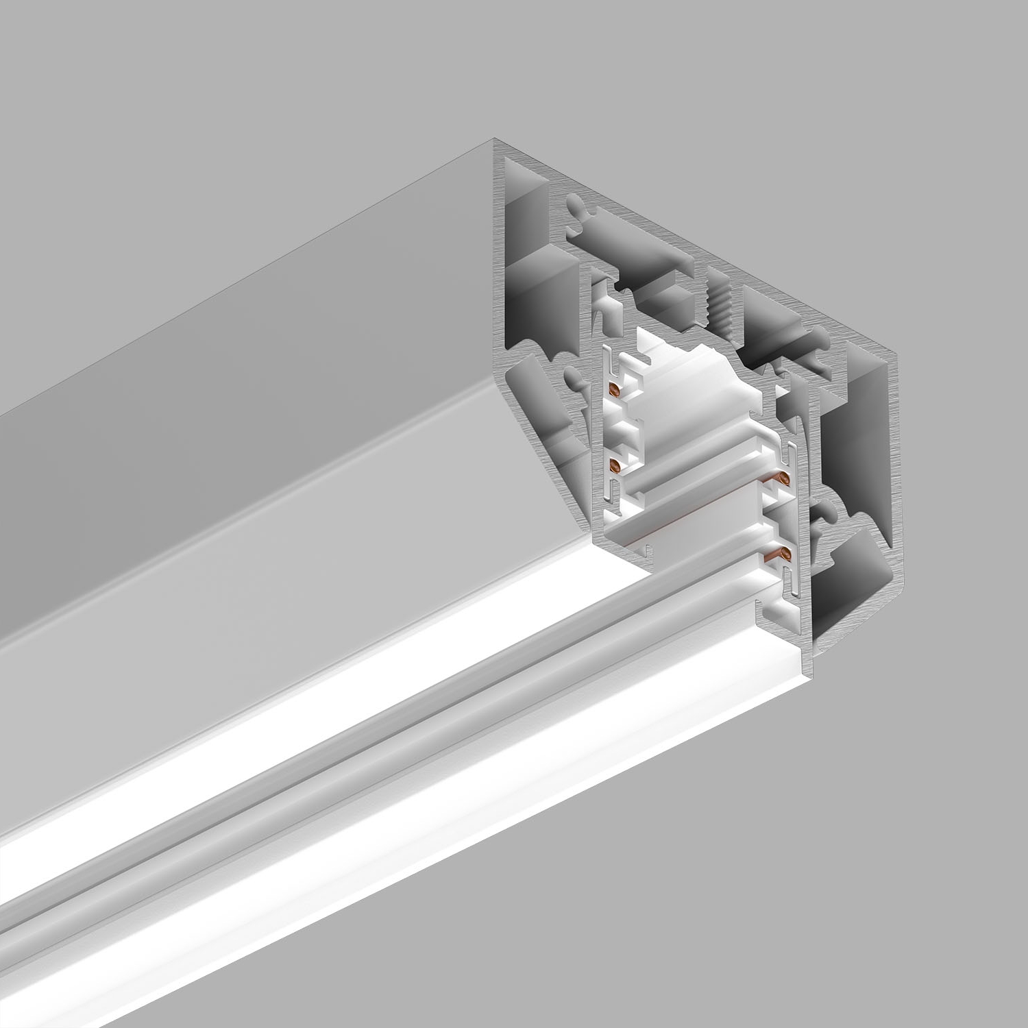 Трехфазный трек в натяжной потолок Ledron АВД-4710 5102 White (4259)