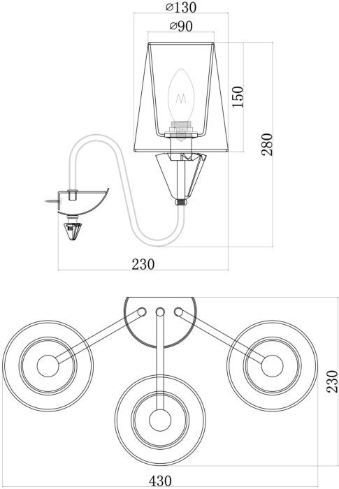 Бра Florero MOD078WL-03CH (mod078wl-03ch)