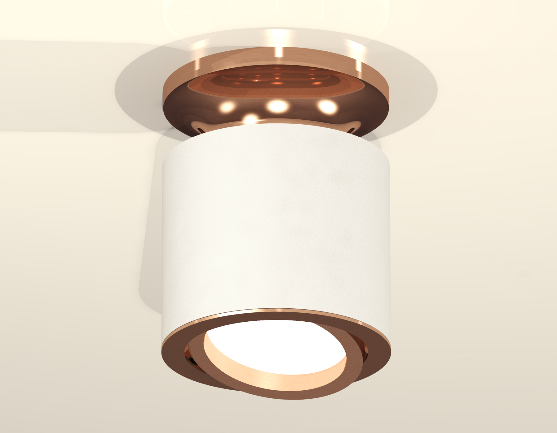 Комплект накладного поворотного светильника XS7401140 SWH/PPG белый песок/золото розовое полированное MR16 GU5.3 (N7930, C7401, N7005)