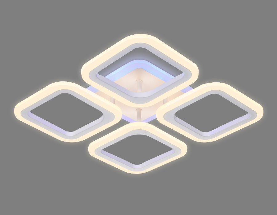 Потолочный светодиодный светильник с пультом FA441/4 WH белый 72W 520*520*80 (ПДУ РАДИО 2.4G)