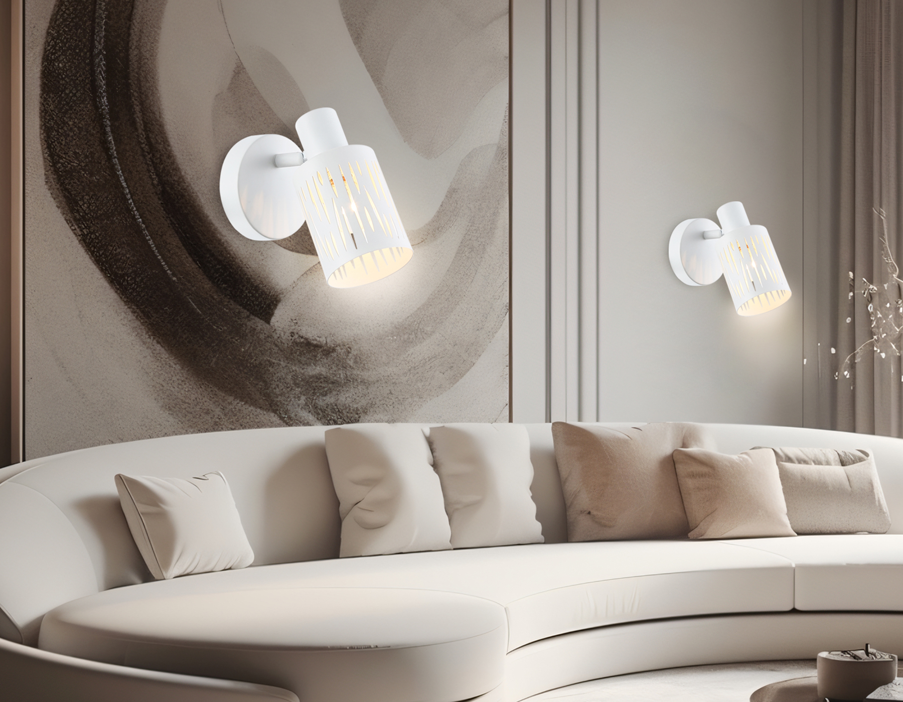 Настенно-потолочный спот в стиле лофт TR8663 WH белый E14 max 60W 180*100*150