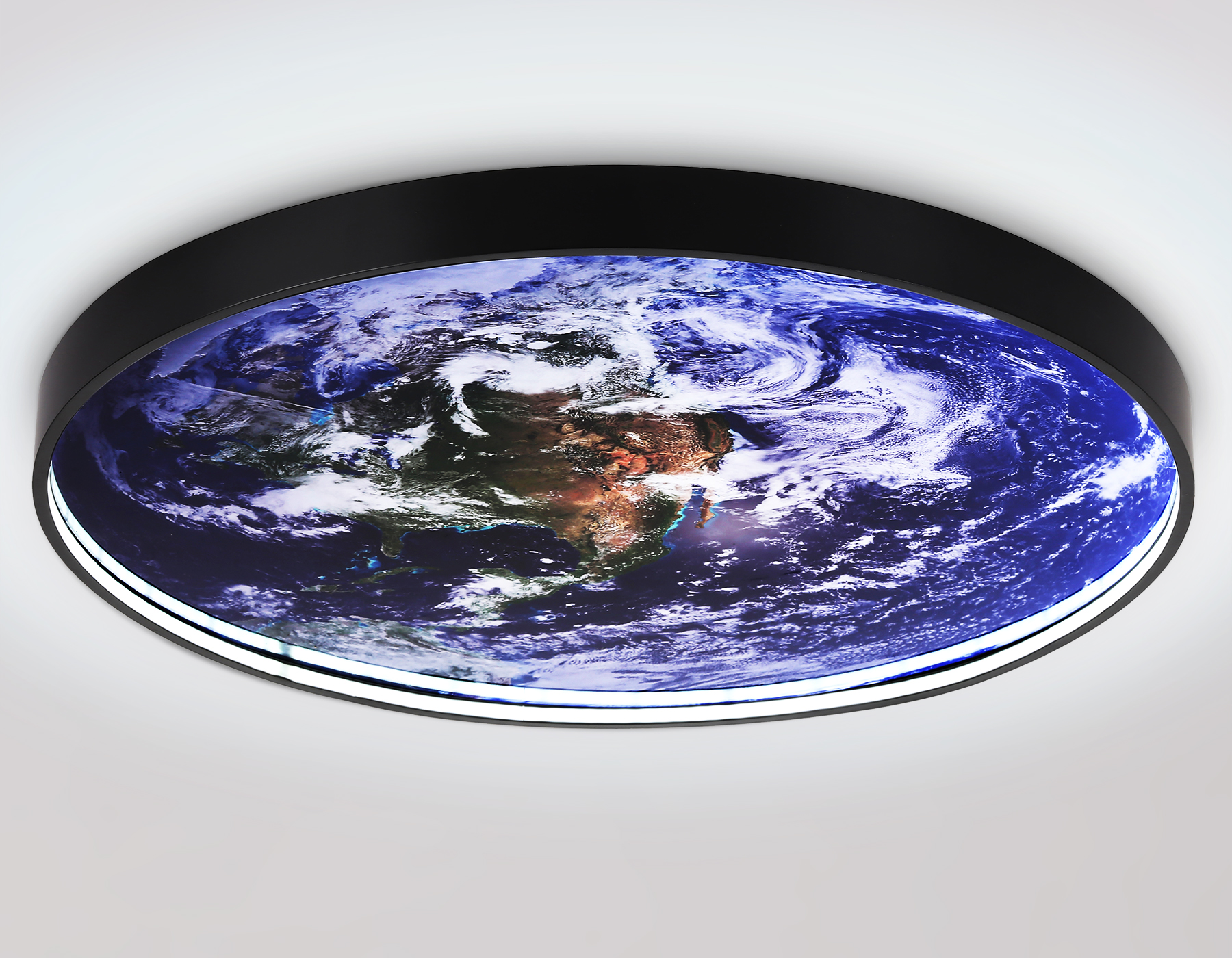 Настенно-потолочный светодиодный светильник FW11136 BK черный 50W LED 3000-6400K D800*38