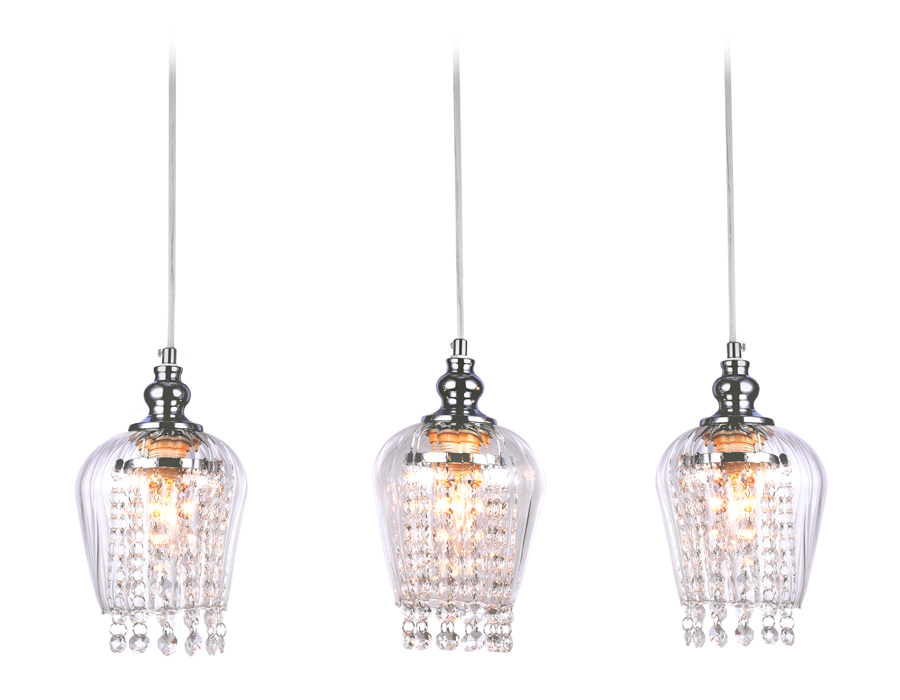 Подвесной светильник со сменной лампой TR3612/3 CH/CL хром/прозрачный E27/3 max 40W 570*140*920