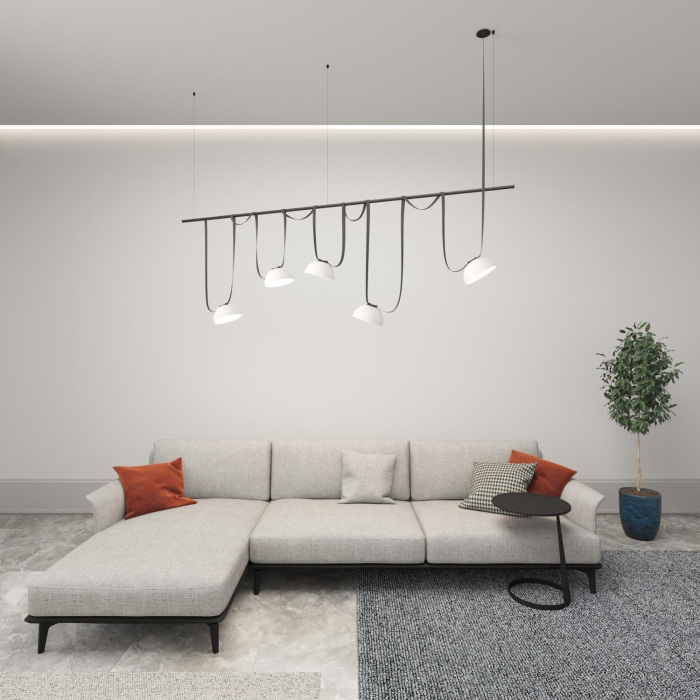 Трековый светильник 48V Denkirs Belty Flow DK5561-WHBK (dk5561-wh_bk)