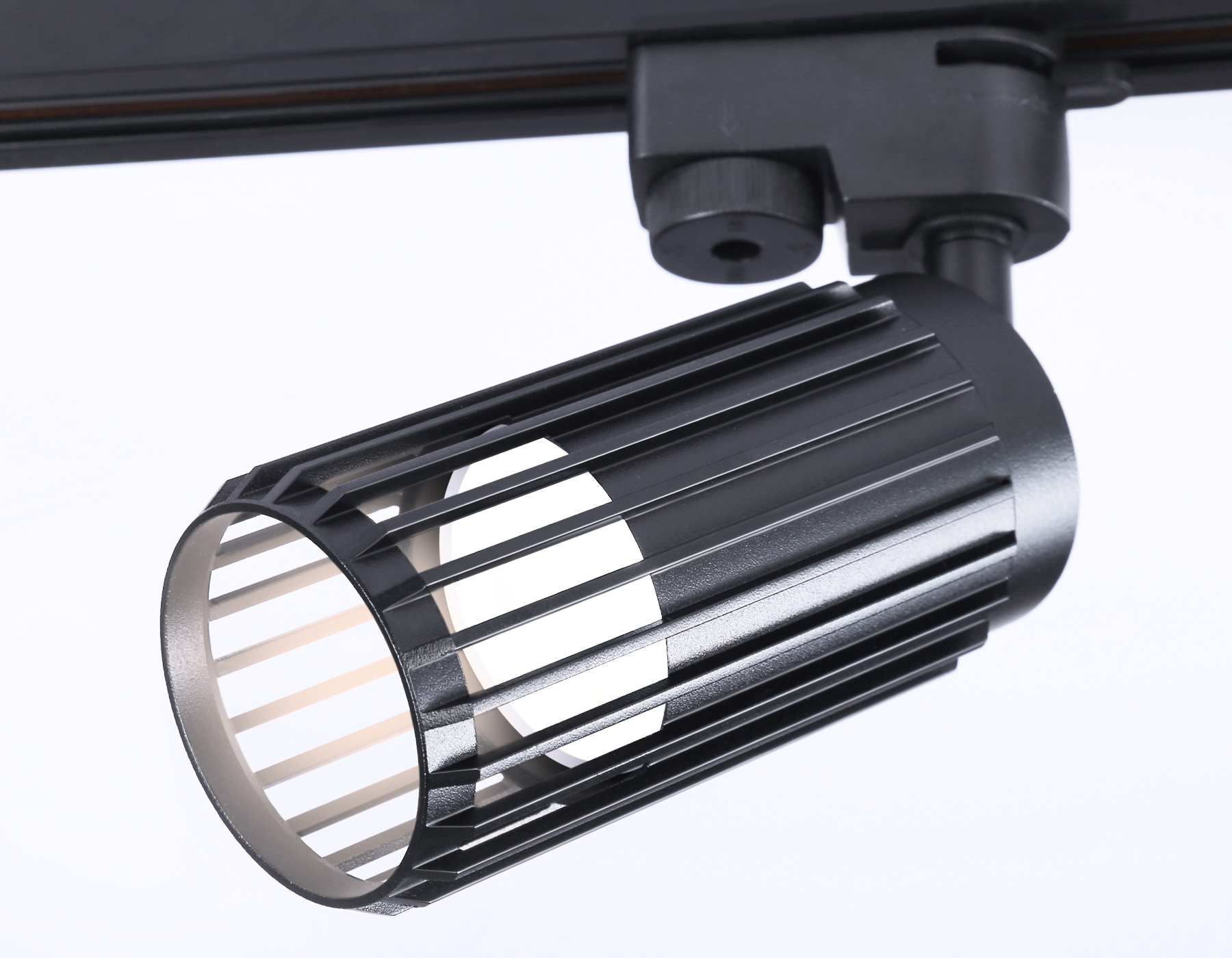 Трековый однофазный светильник со сменной лампой GL5158 BK черный GU10 D60*120