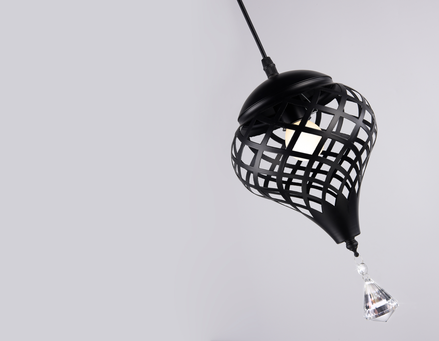 Подвесной светильник TR8442 BK черный E27 max 40W D170*800