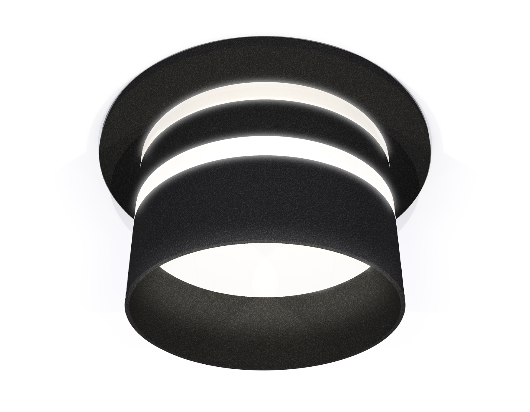 Комплект встраиваемого светильника с акрилом XC6513062 SBK/FR черный песок/белый матовый MR16 GU5.3 (C6513, N6236)