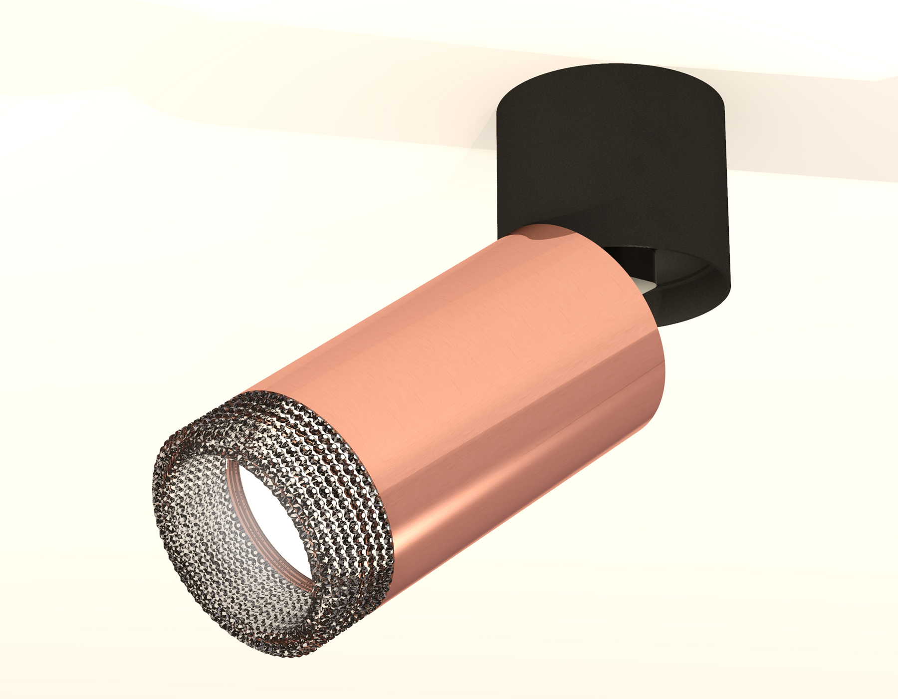 Комплект накладного поворотного светильника XM6326041 PPG/BK/BK золото розовое полированное/черный/тонированный (A2221, C6326, N6151)