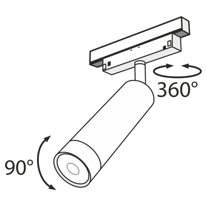 Трековый светильник Focus Led S35 4000K 7Вт 24 магнитный Maytoni Technical TR019-2-7W4K-B (tr019-2-7w4k-b)