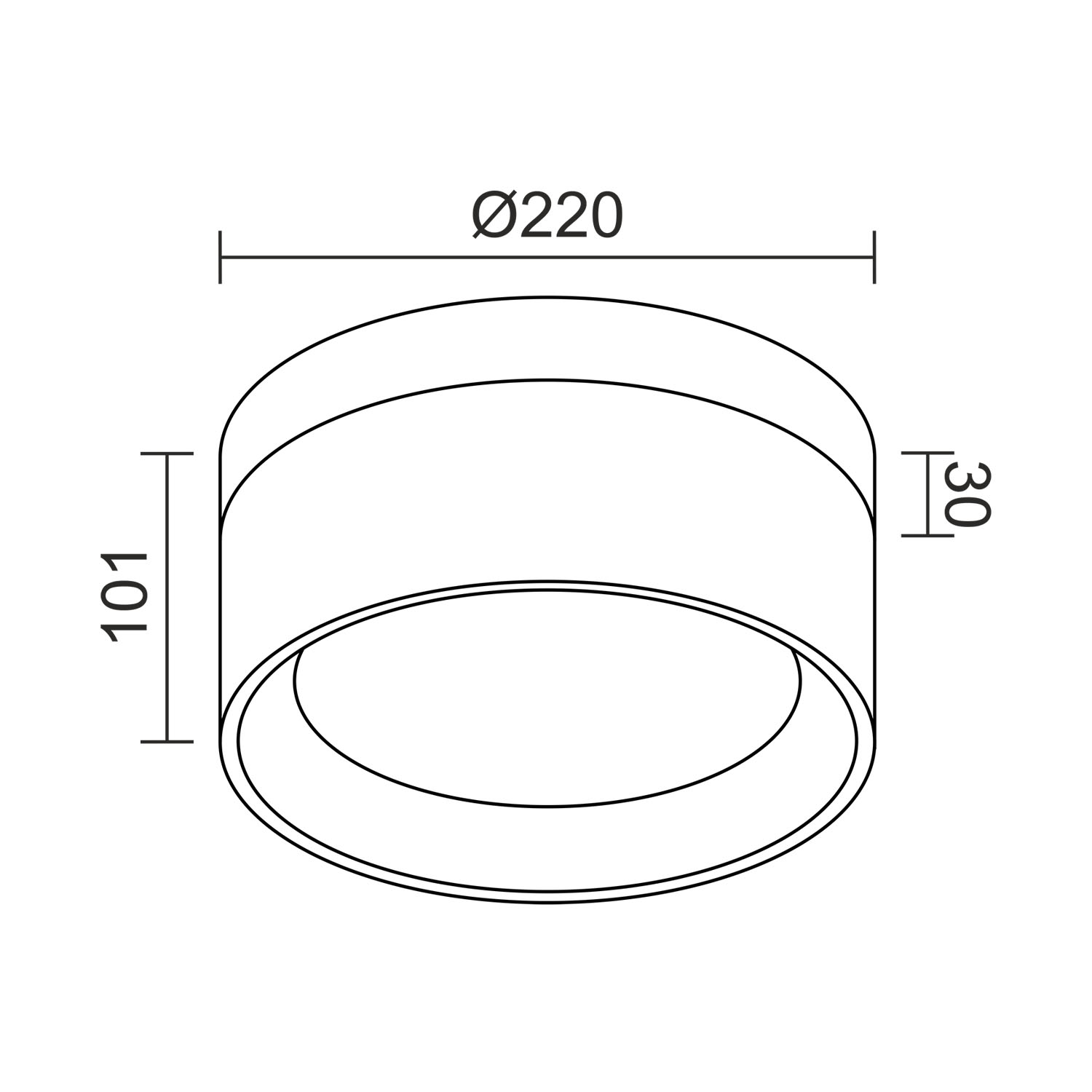 Накладной светодиодный светильник Ledron SUITABLE LARGE Wooden Black TRIAC (4429)
