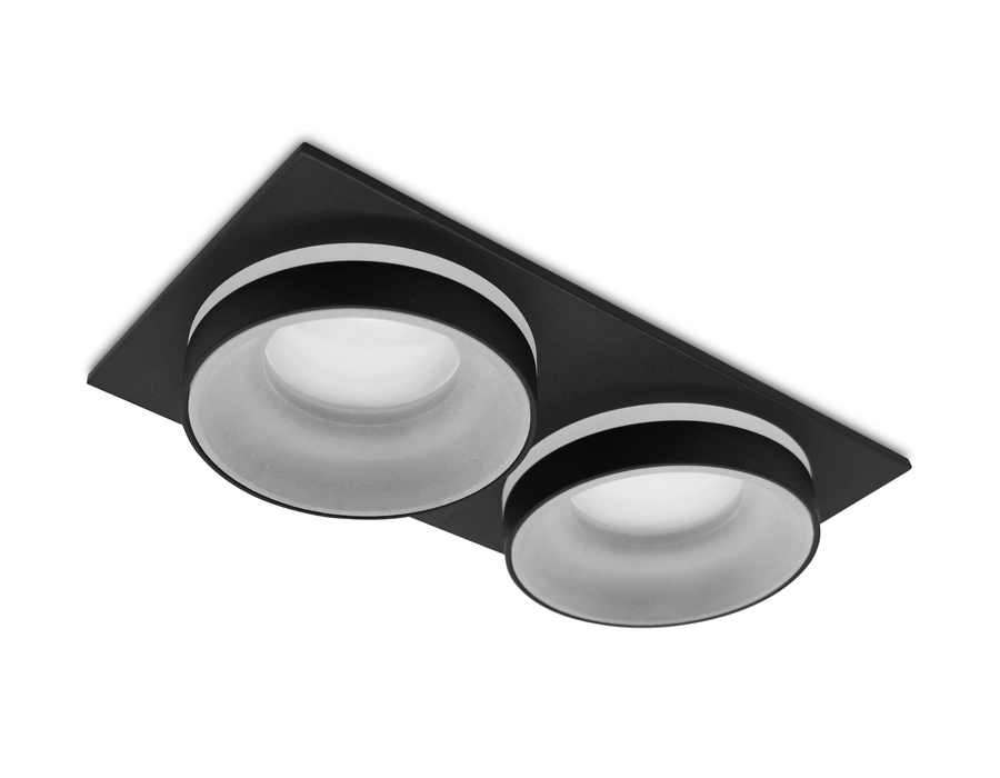 Встраиваемый точечный светильник MR16 в стиле техно TN319/2 SBK черный песок GU5.3 182*92*40