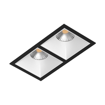 Встраиваемый светильник под сменную лампу Ledron RISE KIT2 Black-White (2458)