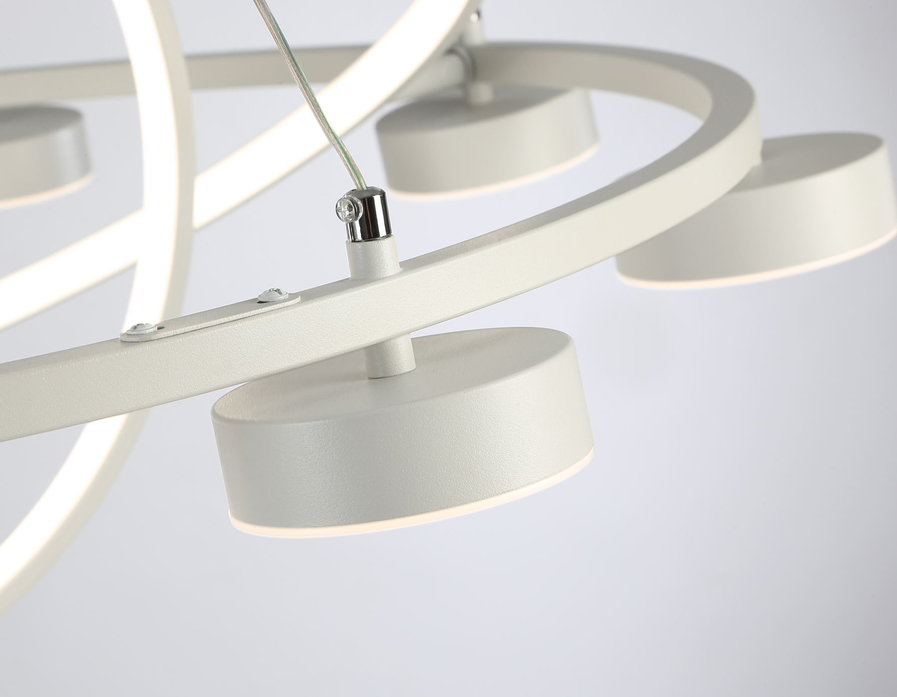 Подвесной светодиодный светильник с пультом FL51777/3+8 WH белый 3000K/4200K/6400K 112W D800/580/400*1200 (ПДУ ИК)