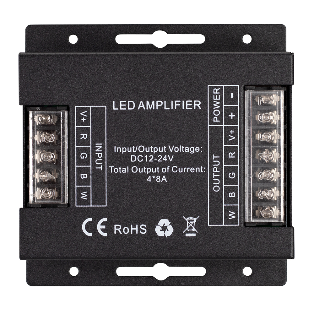 Усилитель ARL-5022-RGBW (12-24V, 4x8A, 384-768W) (Arlight, IP20 Металл, 3 года) 027141