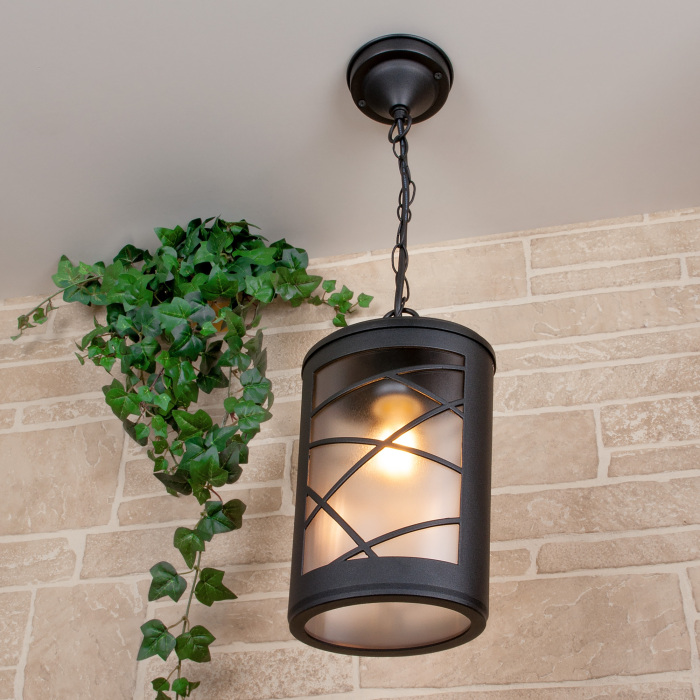 Уличный подвесной светильник Premier H черный GL 1017H (electrostandart_a039857)