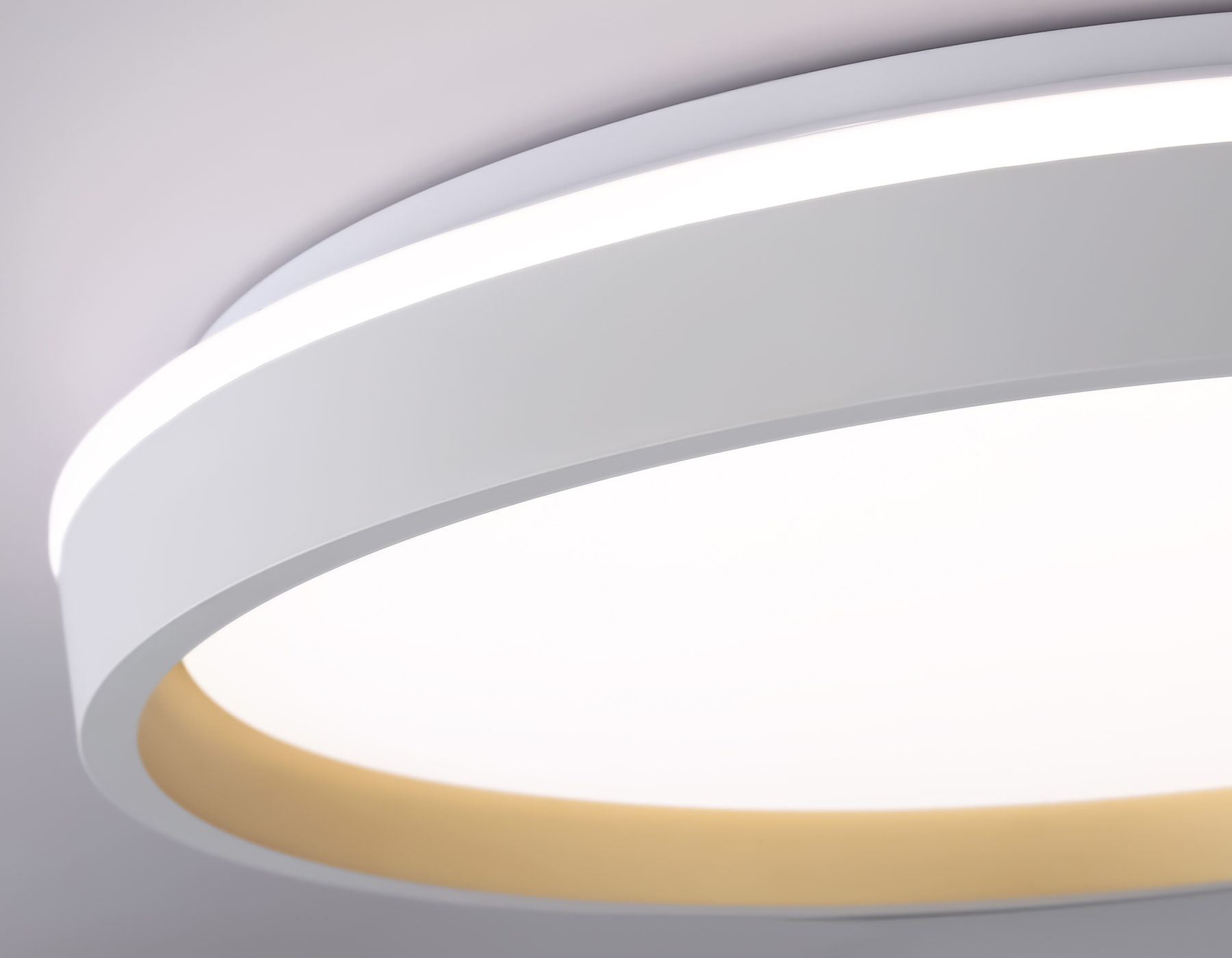 Светодиодный светильник RGB с пультом управления FZ607 WH/GD белый/золото IP20 66W 3000K-6500K+RGB D490*85 (ПДУ ИК)