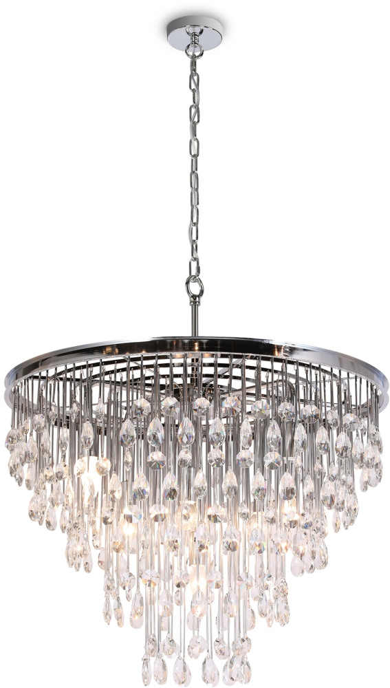 Подвесная люстра хрустальная Linn MOD091PL-09CH (mod091pl-09ch)