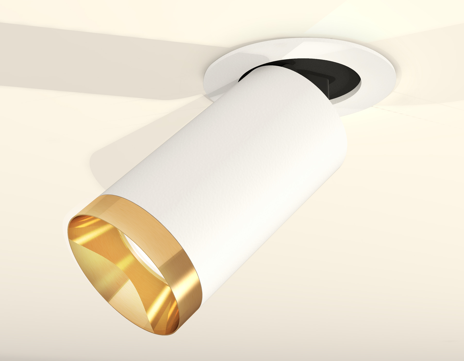 Комплект встраиваемого поворотного светильника XM6322204 SWH/PYG белый песок/золото желтое полированное MR16 GU5.3 (A2241, C6322, N6134)