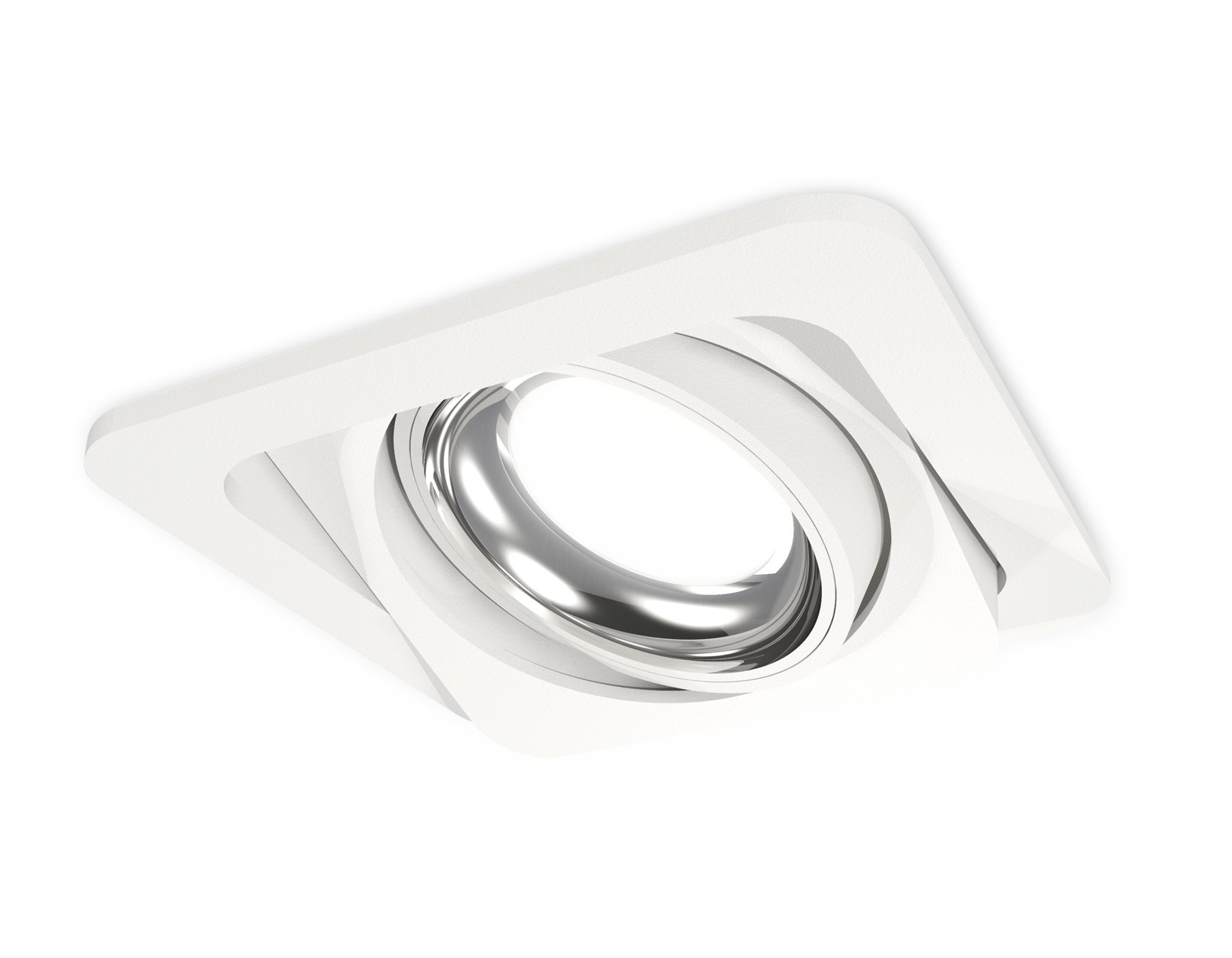 Комплект встраиваемого поворотного светильника XC7658002 SWH/PSL белый песок/серебро полированное MR16 GU5.3 (C7658, N7022)