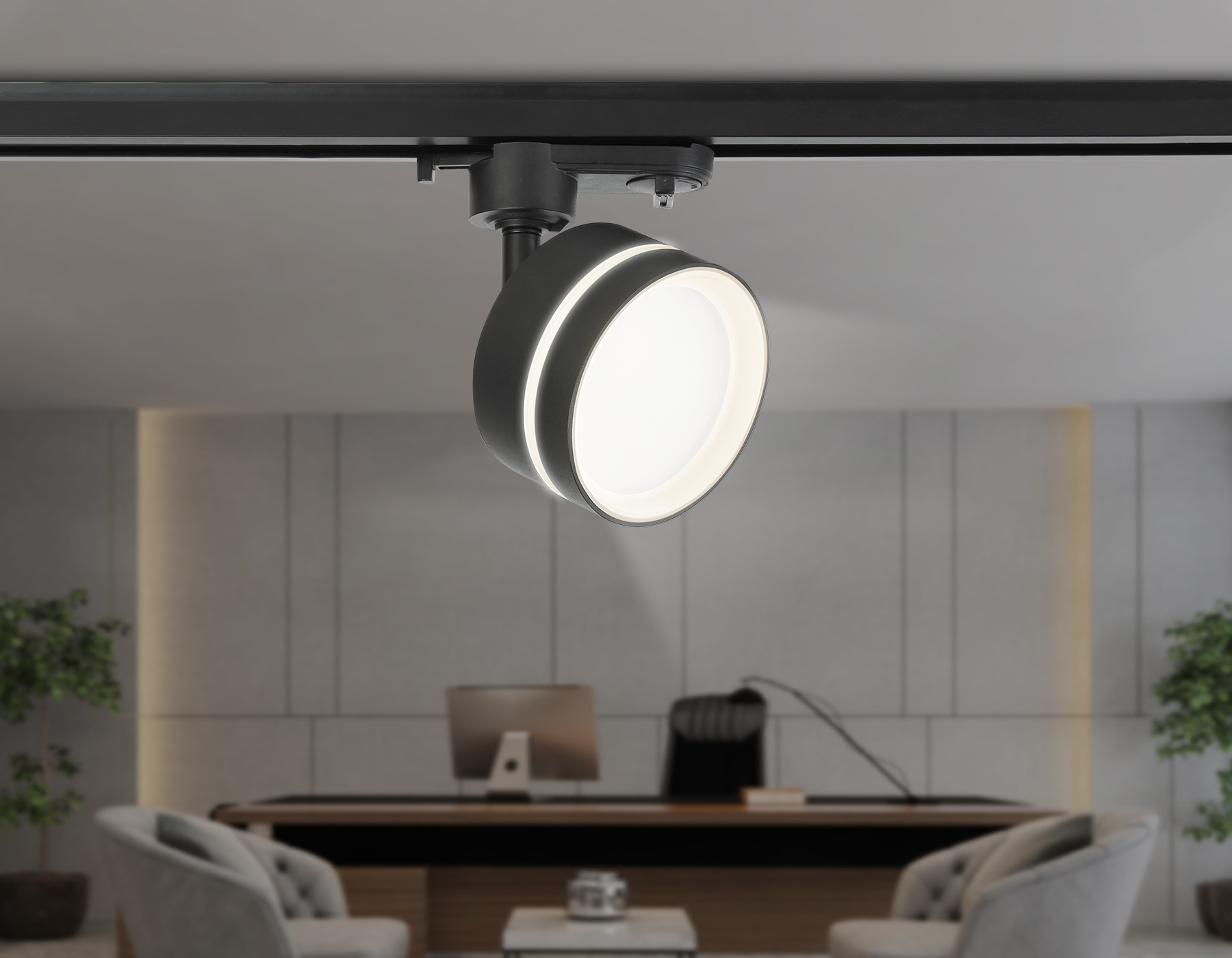 Трековый светильник GX53 GL5385 BK/FR черный/белый матовый GX53 max 12W