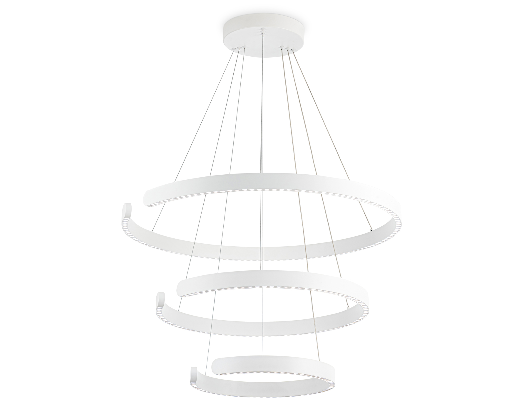 Подвесной светодиодный светильник FL5887/3 WH белый 90W 3000K/4200K/6400K D800/600/400*1200 (без ПДУ)