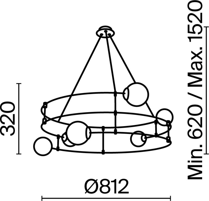 Подвесная люстра Balance MOD317PL-06B (mod317pl-06b)