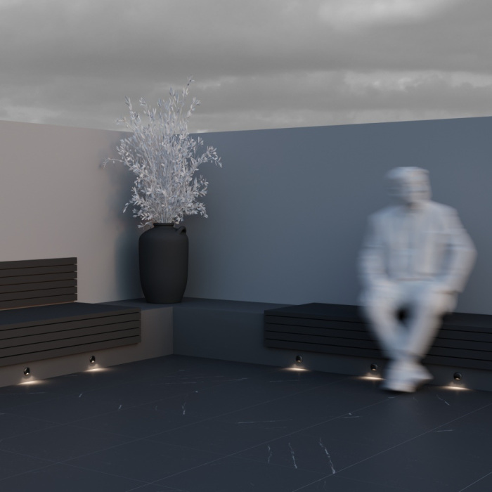 Встраиваемый светильник уличный Biscotti O035-L3B3K IP65 (o035-l3b3k)