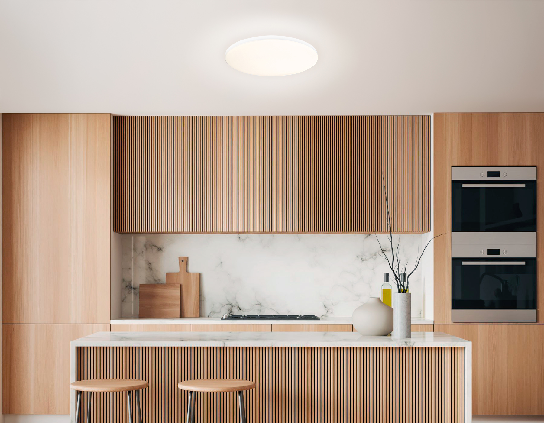 Умный светодиодный светильник Smart Ambrella Light 20W с Wi-Fi, Яндекс Алисой, Tuya, Smart Home, Alexa и ИК пультом FZ2001 WH белый IP54 20W 3000K-6500K+RGB Wi-Fi Алиса/Tuya/Smart Home/Alexa D300*55 (ПДУ ИК)