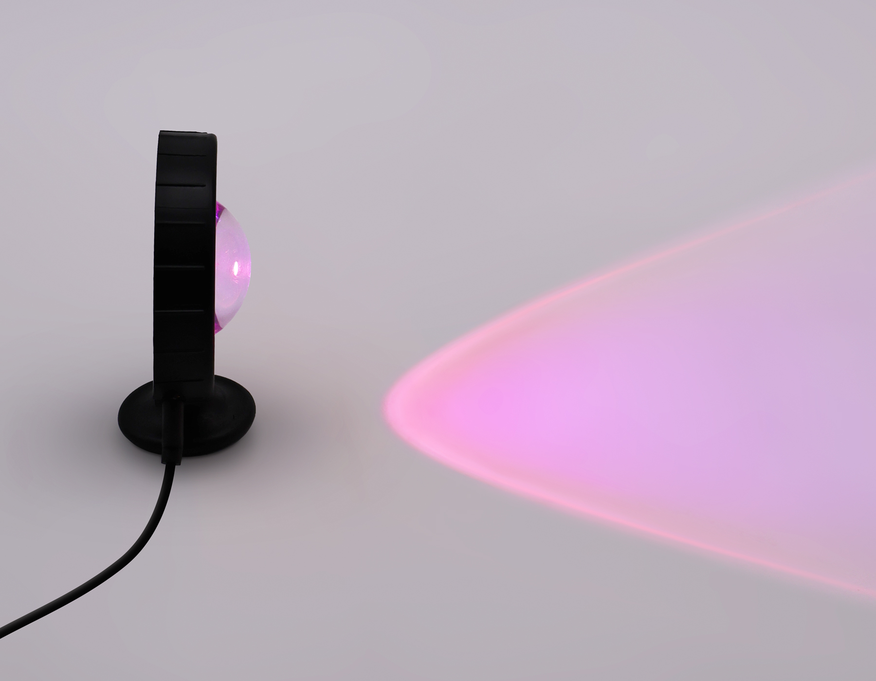 Атмосферная светодиодная настольная лампа с пультом DE8383 BK черный LED RGB 3W (ПДУ RGB)