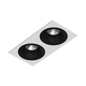 Встраиваемый светильник под сменную лампу Ledron MJ1003 SQ2 White-Black (2346)