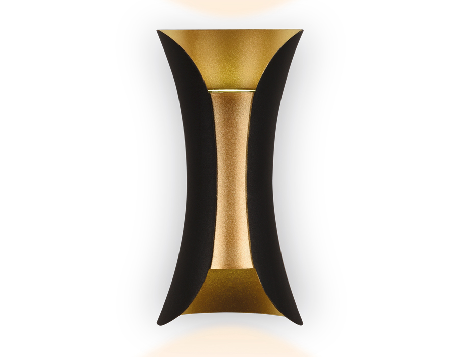 Настенный светодиодный светильник с высокой степенью влагозащиты FW193 BK/GD/S черный/золото/песок LED 4200K 10W 100*200*85