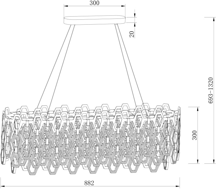 Подвесной светильник Tissage MOD490PL-10G (mod490pl-10g)