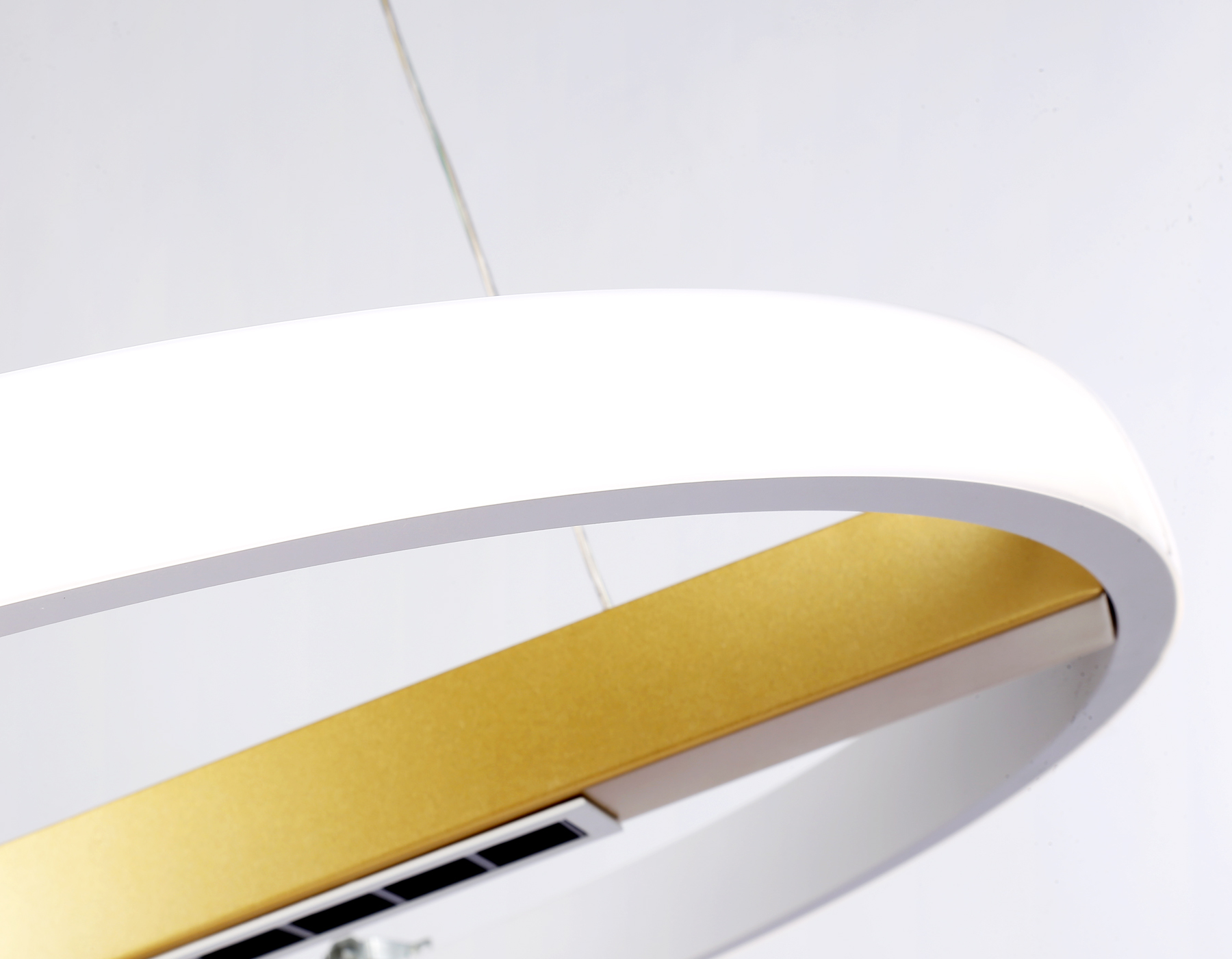 Подвесной светодиодный светильник с пультом управления FL51488 WH/GD белый/золото 62W 3000K-6400K D600*1000 (ПДУ ИК)