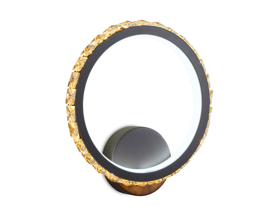 Настенный светодиодный светильник с выключателем FA212 CF кофе LED 3000K+6400K 15W 230*250*45