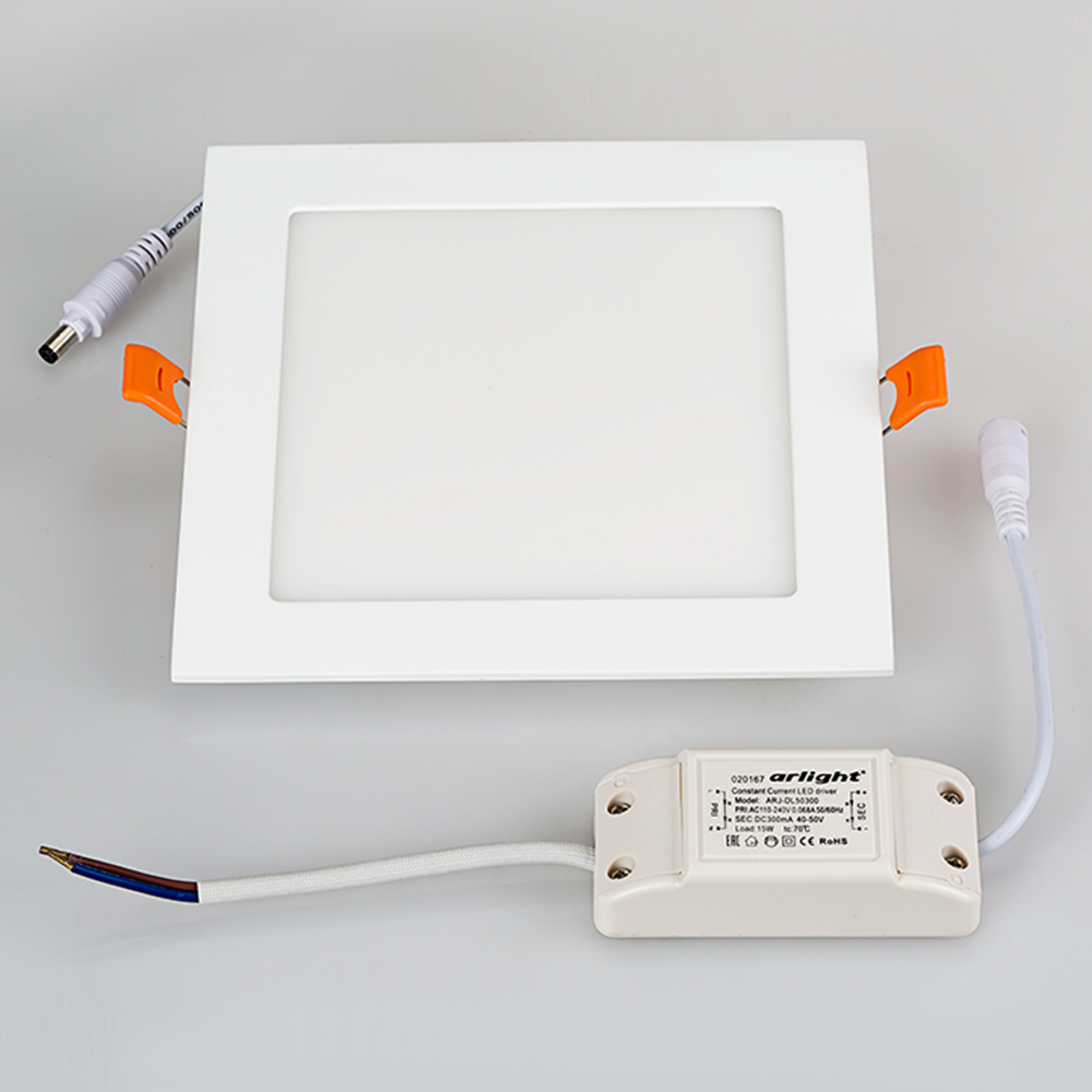Светильник DL-172x172M-15W Day White (Arlight, IP40 Металл, 3 года) 020132