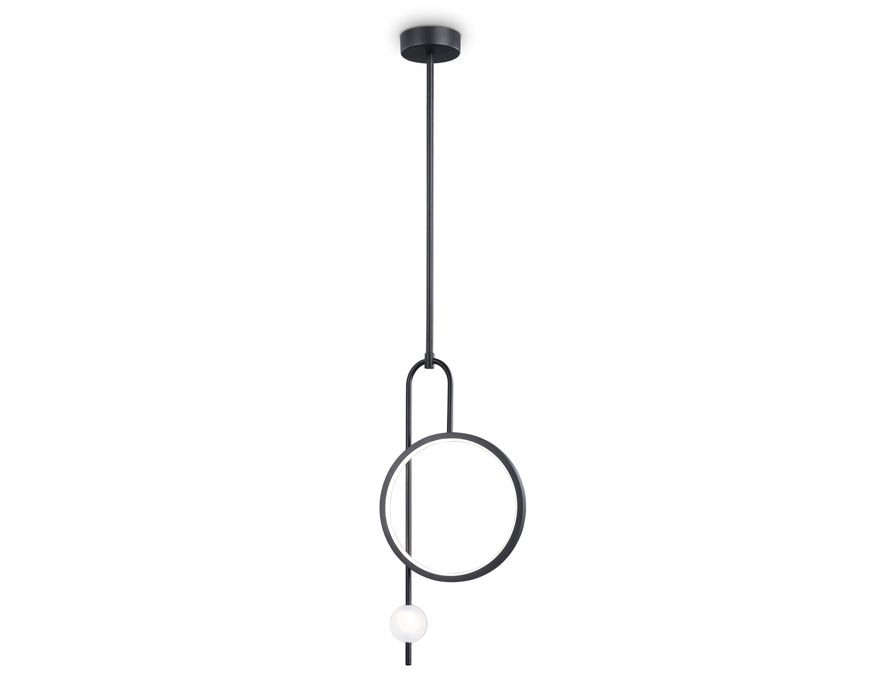 Подвесной светодиодный светильник FL66435 BK черный 4200K 13W 240*60*1580 (Без ПДУ)