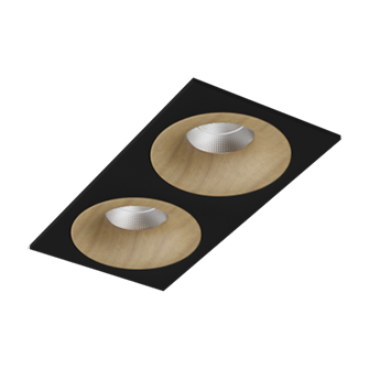Встраиваемый светодиодный светильник Ledron LOFT SQ2 Black Wooden TRIAC (10357)