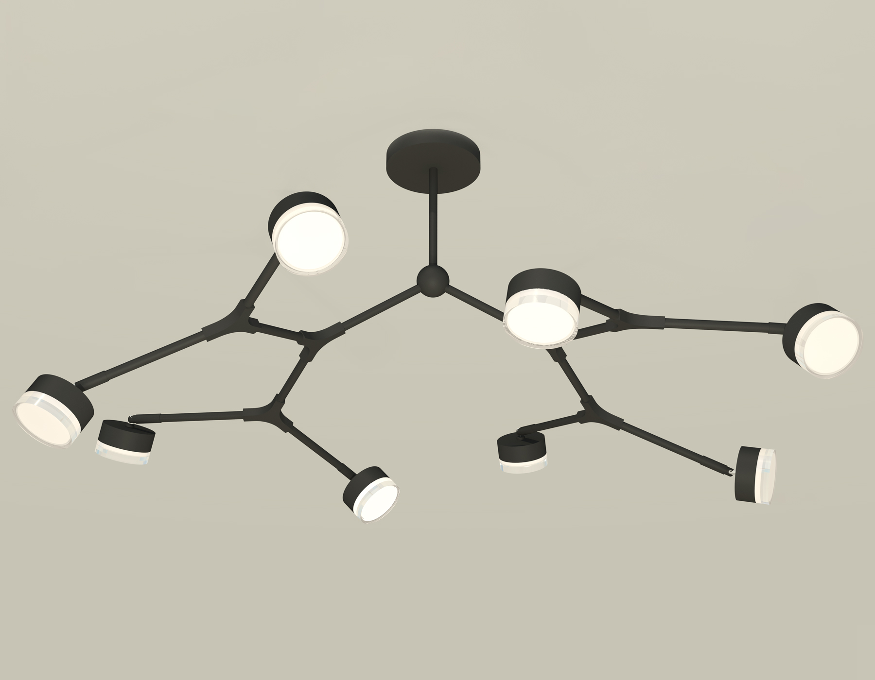 Комплект подвесного поворотного светильника с акрилом XB9060250/8 SBK/FR/CL черный песок/белый матовый/прозрачный GX53 (C9060, N8399)