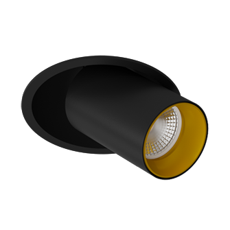 Встраиваемый поворотный светильник под сменную лампу Ledron MJ-1130 Black-Gold (11068)